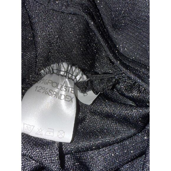 New in the Black Sparkly Bodycon Rouched Mini Dress Small - Picture 8 of 8